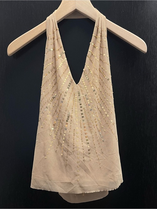 BCBGMaxAzria Tops - Vintage Beaded Halter Top